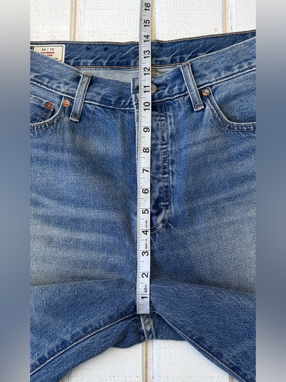 GAP Denim Women’s Boyfriend Mid Rise Jeans Button Fly Raw Hem Size 30 10 - Picture 10 of 11